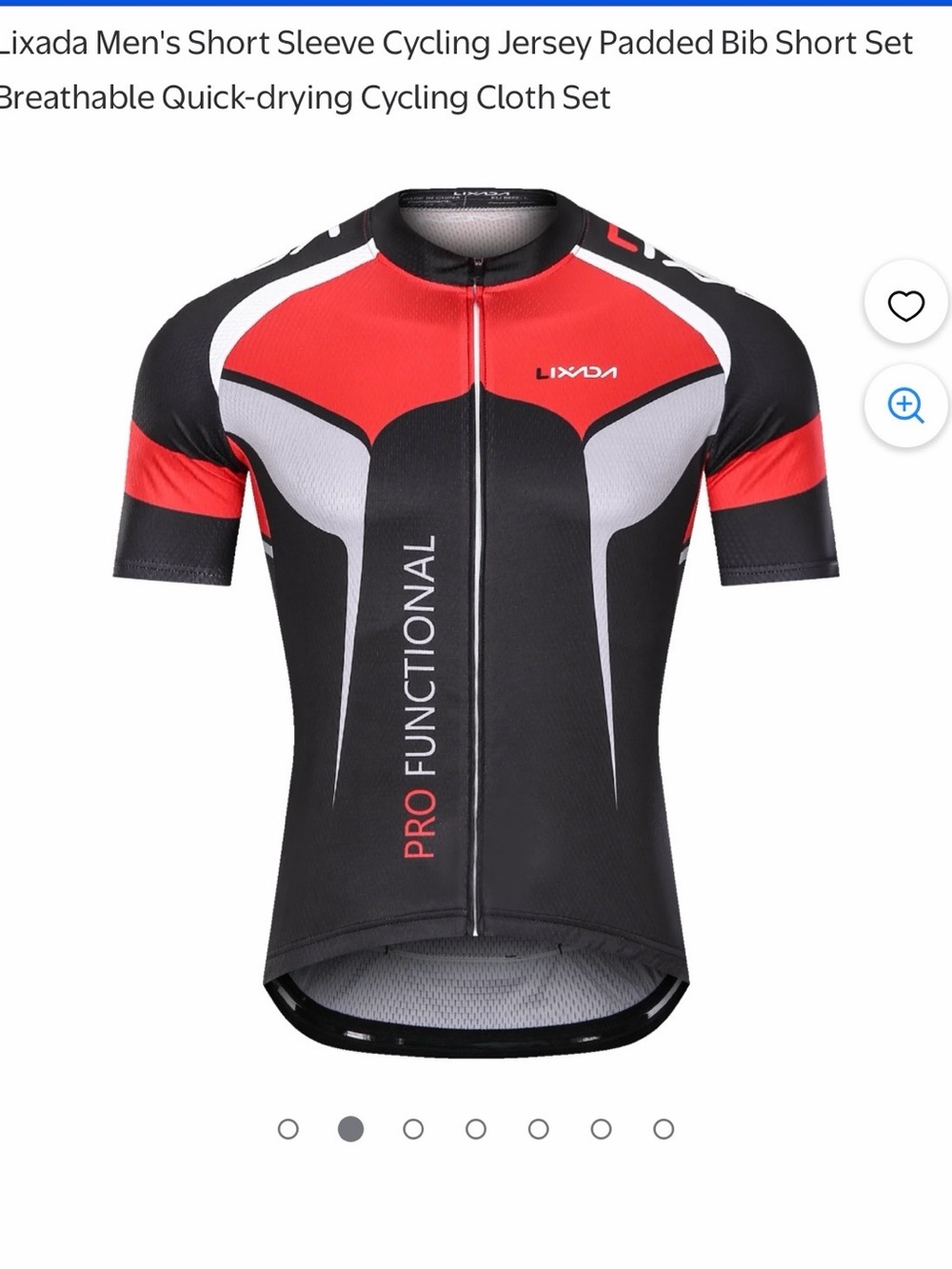 Men’s Red & Black Short Sleeve Cycling Jersey - Pro Functional